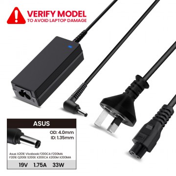 Laptop Power Adapter  AS3319040135 For Asus X201E Vivobook F200CA F200MA F201E Q200E S200E X200CA X200M X200MA