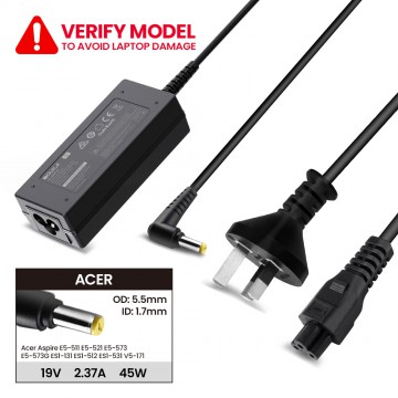 Laptop Power Adapter AR451905517 For Acer Aspire E5-511 E5-521 E5-573 E5-573G ES1-131 ES1-512 ES1-531 V5-171
