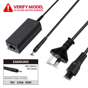 Laptop Power Adapter SG601903011 For Samsung NP730U3E ATIV Book 5 NP530U4E ATIV Book 7 NP740U3E