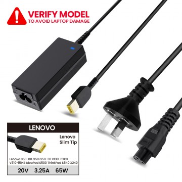 Laptop Power Adapter LO65200USB For Lenovo B50-80 G50 G50-30 V130-15IKB V310-15IKB IdeaPad S500 ThinkPad S540 X240 (Lenovo Slim Tip)