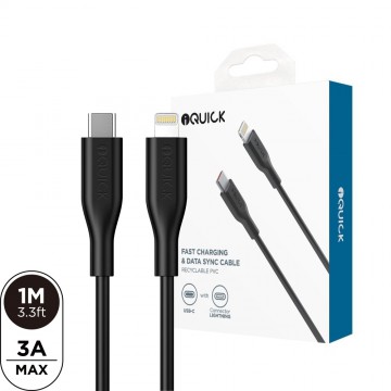iQuick PVC USB-C to Lightning Fast Charging Cable 1M 