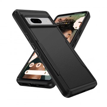 Dual Layer Shockproof Case Cover for Google Pixel 7-Black