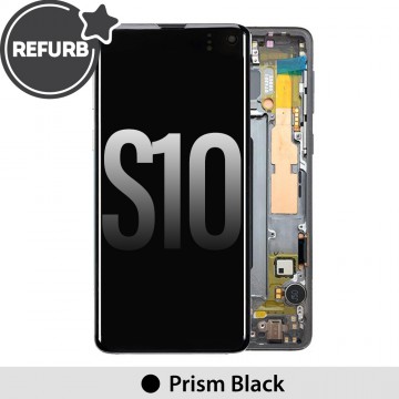 Samsung Galaxy S10 REFURB OLED Screen Replacement Digitizer with Frame G973F-Prism Black
