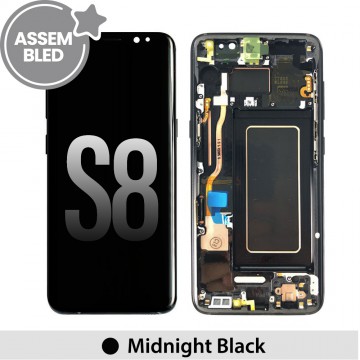 ASSEMBLED OLED Screen Replacement with Frame for Samsung Galaxy S8 G950F - Midnight Black
