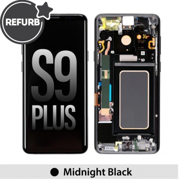 Samsung Galaxy S9 Plus OLED Screen Replacement Digitizer with Frame G965F (Refurbished)-Midnight Black
