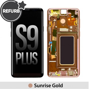 Samsung Galaxy S9 Plus LCD Screen Replacement Digitizer with Frame (Refurbished)-Sunrise Gold