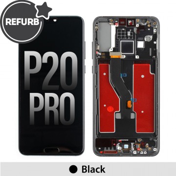 REFURB OLED Screen Digitizer Replacement with Frame for Huawei P20 Pro-Black