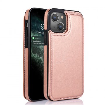 iPhone 15 Back Flip Leather Wallet Case Cover 