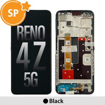 LCD Screen Replacement with Frame for OPPO Reno4 Z 5G 4904261 (Service Pack)-Black