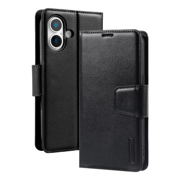 iPhone 17 Hanman PU Flip Leather Wallet Case-Black