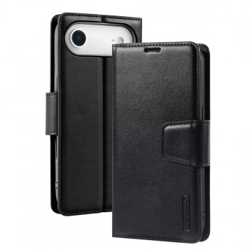 iPhone 17 Air Hanman PU Flip Leather Wallet Case-Black