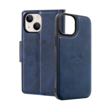 Hanman 2 in 1 Detachable Magnetic Flip Leather Wallet Cover Case for iPhone 14 Plus