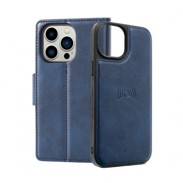 Hanman 2 in 1 Detachable Flip Leather Wallet Case With Magnetic Ring for iPhone 13 Pro