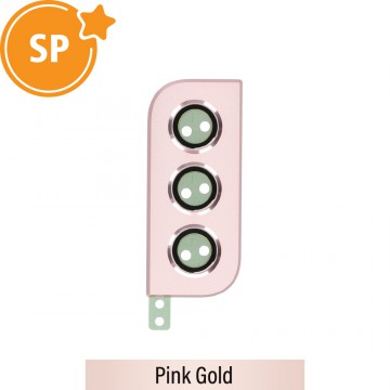 Rear Camera Lens Back Glass Cover for Samsung Galaxy S22 Plus 5G S906B GH98-47112D (Service Pack)-Pink Gold