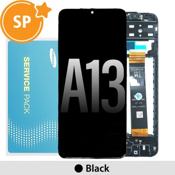Samsung Galaxy A13 A135F LCD Screen Replacement with Frame Digitizer GH82-28508A/28653A (Service Pack)-Black