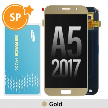 Samsung Galaxy A5 (2017) A520F OLED Screen Replacement Digitizer GH97-19733B/20135B (Service Pack)-Gold