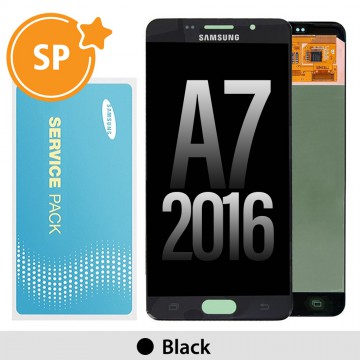 Samsung Galaxy A7 (2016) A710F OLED Screen Replacement Digitizer GH97-18229B (Service Pack)-Black