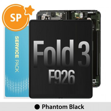 Samsung Galaxy Z Fold 3 5G F926B Screen with Frame Digitizer Without Battery GH82-26283A (Service Pack)-Phantom Black (Blackout issue fix: https://youtu.be/CEnwc6FKJLk)