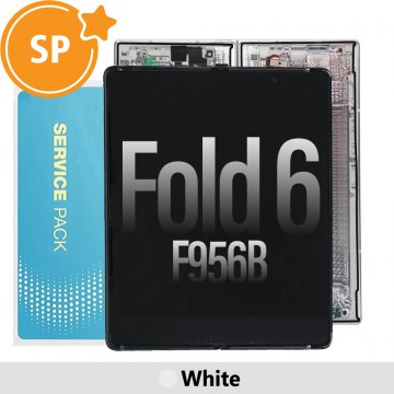 Samsung Galaxy Z Fold6 5G F956B Screen Replacement with Frame GH82-35042E (Service Pack)-White (Blackout issue fix: https://youtu.be/CEnwc6FKJLk)