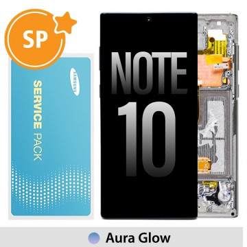 Samsung Galaxy Note 10 N970F OLED Screen Replacement with Frame Digitizer GH82-20818C (Service Pack)-Aura Glow