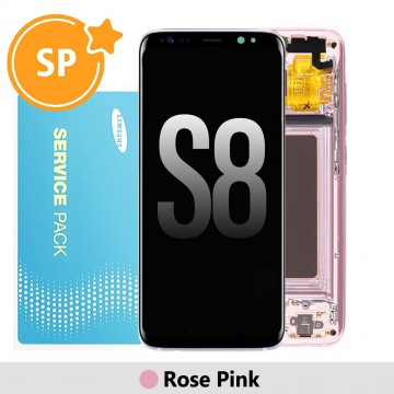 Samsung Galaxy S8 G950F OLED Screen Replacement with Frame GH97-20473E/GH97-20457E (Service Pack)-Rose Pink