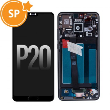 LCD Screen Digitizer Replacement with Frame for Huawei P20 (Service Pack)-Black