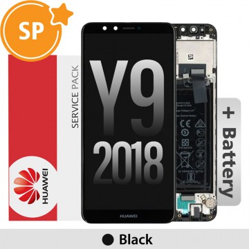 Huawei Y9 (2018) LCD Screen Digitizer 02351VFR (Service Pack)-Black