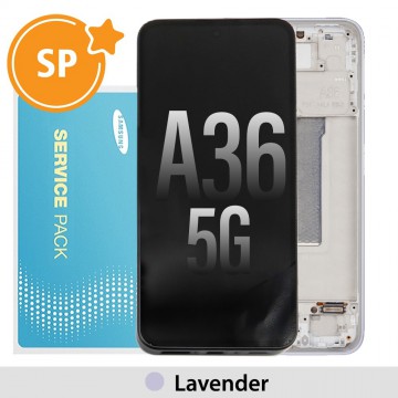 Samsung Galaxy A36 5G A366B OLED Replacement with Frame GH82-36841D (Service Pack)-Lavender