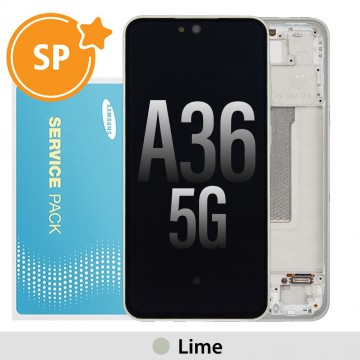 Samsung Galaxy A36 5G A366B OLED Replacement with Frame GH82-36841C (Service Pack)-Lime