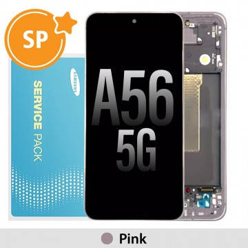 Samsung Galaxy A56 5G A566B OLED Replacement with Frame GH82-36829D (Service Pack)-Pink