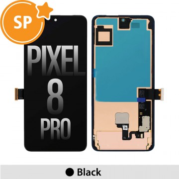 LCD Screen Replacement With Frame for Google Pixel 8 Pro G949-00688-01 (Service Pack)-Black