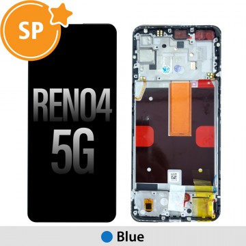 OLED Screen Replacement with Frame for OPPO Reno4 5G 4904704 (Service Pack)-Blue