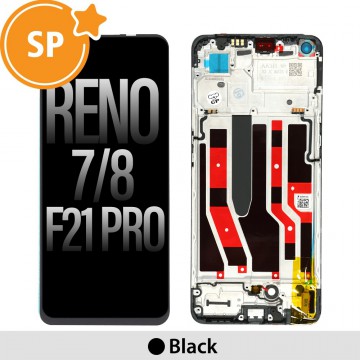 LCD Screen Replacement with Frame for OPPO Ren8 / Ren7 / F21 Pro / F21S Pro 4130179 (Service Pack)-Black