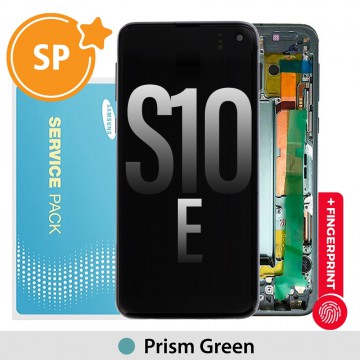 Samsung Galaxy S10E G970F OLED Screen Replacement with Frame GH82-18852E (Service Pack)-Prism Green