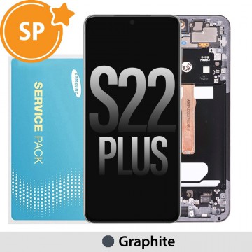 Samsung Galaxy S22 Plus 5G S906B OLED Screen Replacement with Frame GH82-27500E (Service Pack)-Graphite