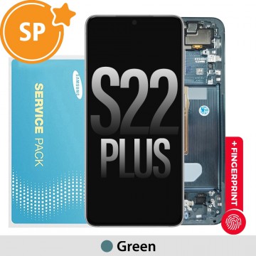 Samsung Galaxy S22 Plus 5G S906B OLED Screen Replacement with Frame GH82-27500C / 27501C (Service Pack)-Green