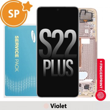 Samsung Galaxy S22 Plus 5G S906B OLED Screen Replacement with Frame GH82-27500F / 27501F (Service Pack)-Violet