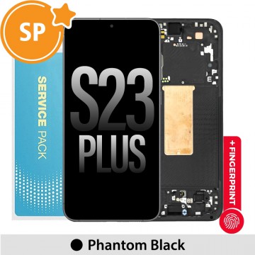 Samsung Galaxy S23 Plus S916B OLED Screen Replacement Digitizer with Frame GH82-30476A (Service Pack)-Phantom Black