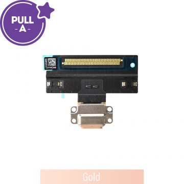 Charging Port with Flex Cable for iPad Air (2019) (PULL-A)-Gold