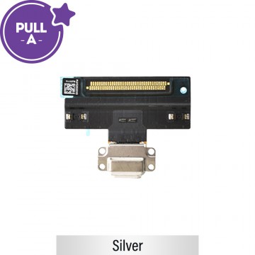 Charging Port with Flex Cable for iPad Air (2019) (PULL-A)-Silver