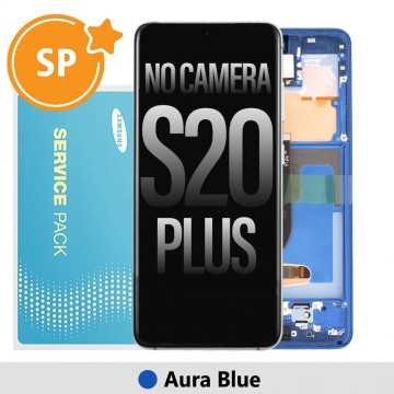 Samsung Galaxy S20 Plus 5G G986 OLED Screen Replacement Digitizer GH82-22134H / GH82-31441H / GH82-31442H (Service Pack)-Aura Blue