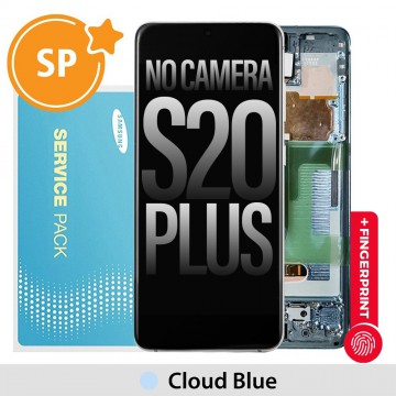 Samsung Galaxy S20 Plus 5G G986 OLED Screen Replacement with Frame GH82-22134D/GH82-31441D/GH82-31442D (Service Pack)-Cloud Blue