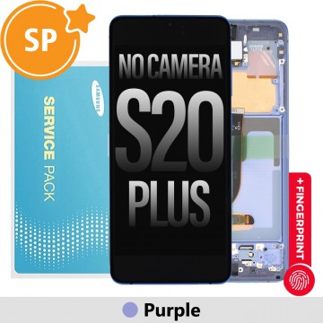 Samsung Galaxy S20 Plus 5G G986 OLED Screen Replacement with Frame GH82-31441K/31442K/31445K (Service Pack)-Purple