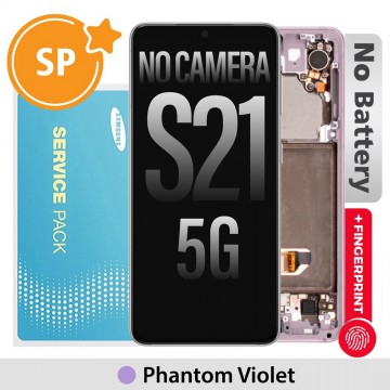 Samsung Galaxy S21 5G G991 OLED Screen Replacement with Frame GH82-27255B (Service Pack)-Phantom Violet