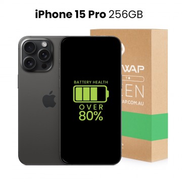 Apple Used Fully Functional iPhone 15 Pro 256GB Over 80% Battery Health - Grade B+ (Excellent)