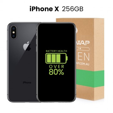Apple Used Fully Functional iPhone X 256GB Over 80% Battery Health - Grade B+ (Excellent)
