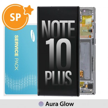 Samsung Galaxy Note 10 Plus N975F / 5G N976B OLED Screen Replacement with Frame Digitizer GH82-20838C (Service Pack)-Aura Glow