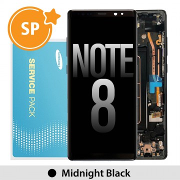 Samsung Galaxy Note 8 N950F OLED Screen Replacement with Frame Digitizer GH97-21065A/21066A/21108A (Service Pack)-Midnight Black