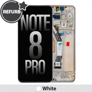 REFURB LCD Screen Replacement Digitizer with Frame for Xiaomi Redmi Note 8 Pro-White