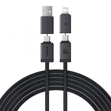 Baseus Versatile Two-for-Two Fast Charging Cable U+C to C+L 60W 2M
